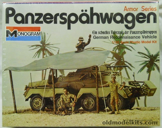 Monogram 1/32 Panzerspahwagen Sd. Kfz. 232 With Diorama Instructions, 7581 plastic model kit